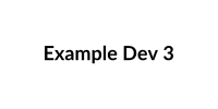 Example Dev 3